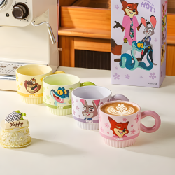 Zootopia Porcelain Mug Set 330 ml - 4 Pcs
